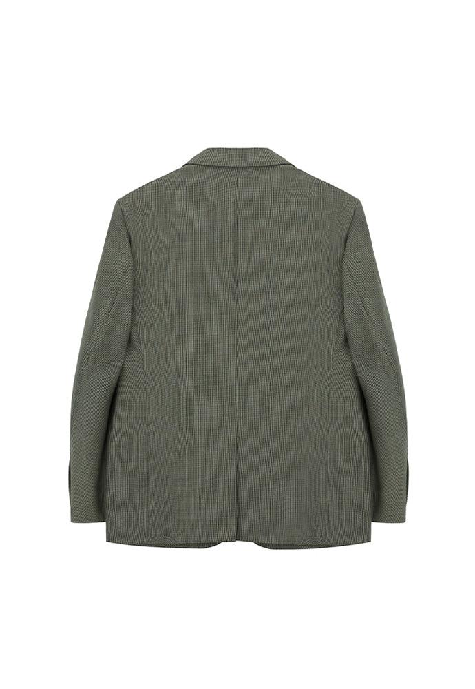 Tonywack - # Signature 2-Button Blazer (Olive-Beige Check) product image 3 | TRAB K-Fashion Australia