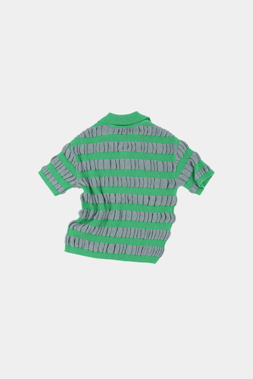 Andersson Bell - Bubble Stripe Polo Sweater (Grey/Green) product image 9 | TRAB K-Fashion Australia