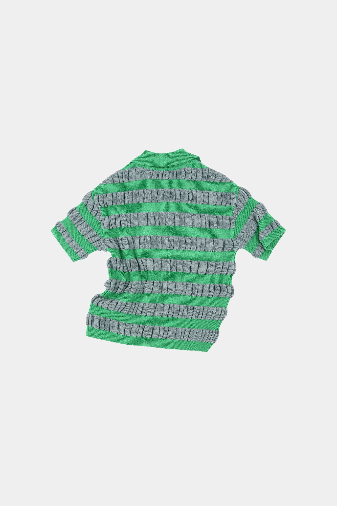 Andersson Bell - Bubble Stripe Polo Sweater (Grey/Green) product image 9 | TRAB K-Fashion Australia