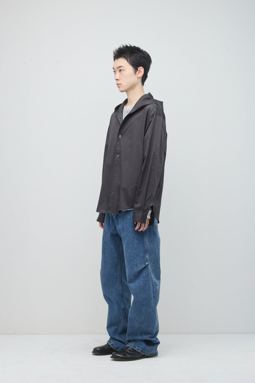 Hatchingroom - Hooded Shirt (Charcoal) product image 4 | TRAB K-Fashion Australia