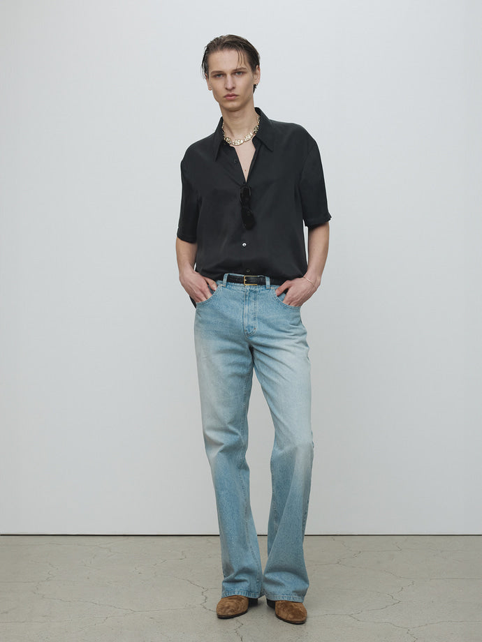 Tonywack - Fluid Cupro Shirt (Japanese Fabric) (Carbon) product image 2 | TRAB K-Fashion Australia