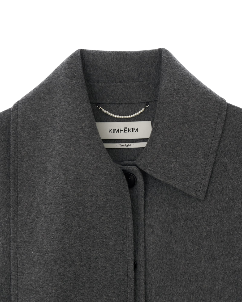 Kimhe Kim - Scarf Detail Half Coat (Charcoal) product image 13 | TRAB K-Fashion Australia