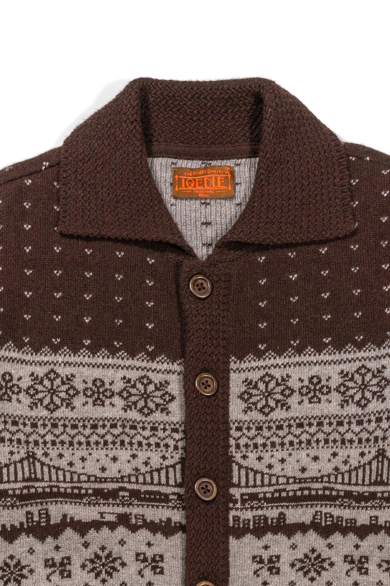 Ioedle - City Bound Wool Collar Knit Cardigan (Brown) product image 4 | TRAB K-Fashion Australia