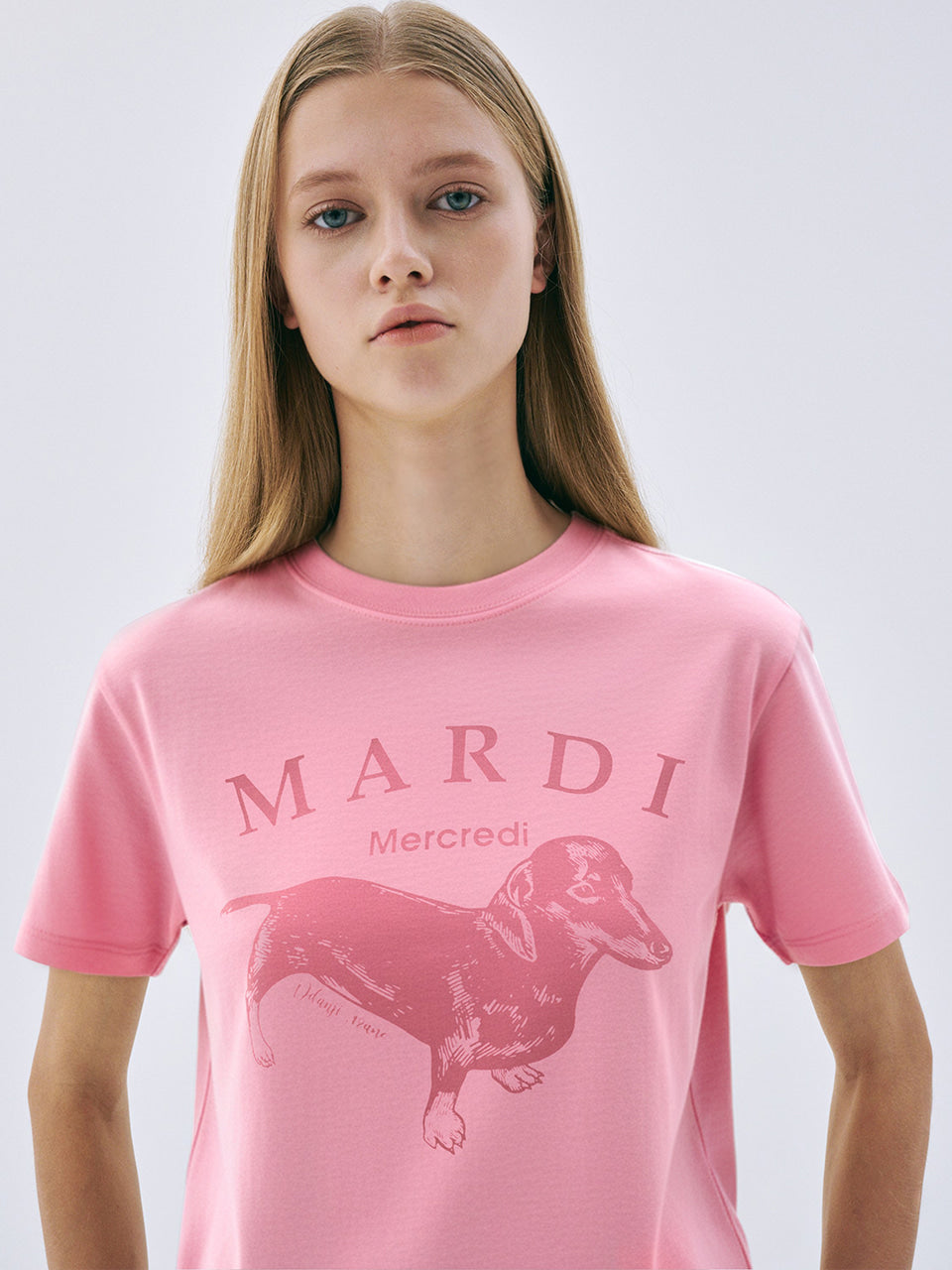 Mardi Mercredi - Slim Tshirt Ddanji Pastel (Pink) product image 1 | TRAB K-Fashion Australia