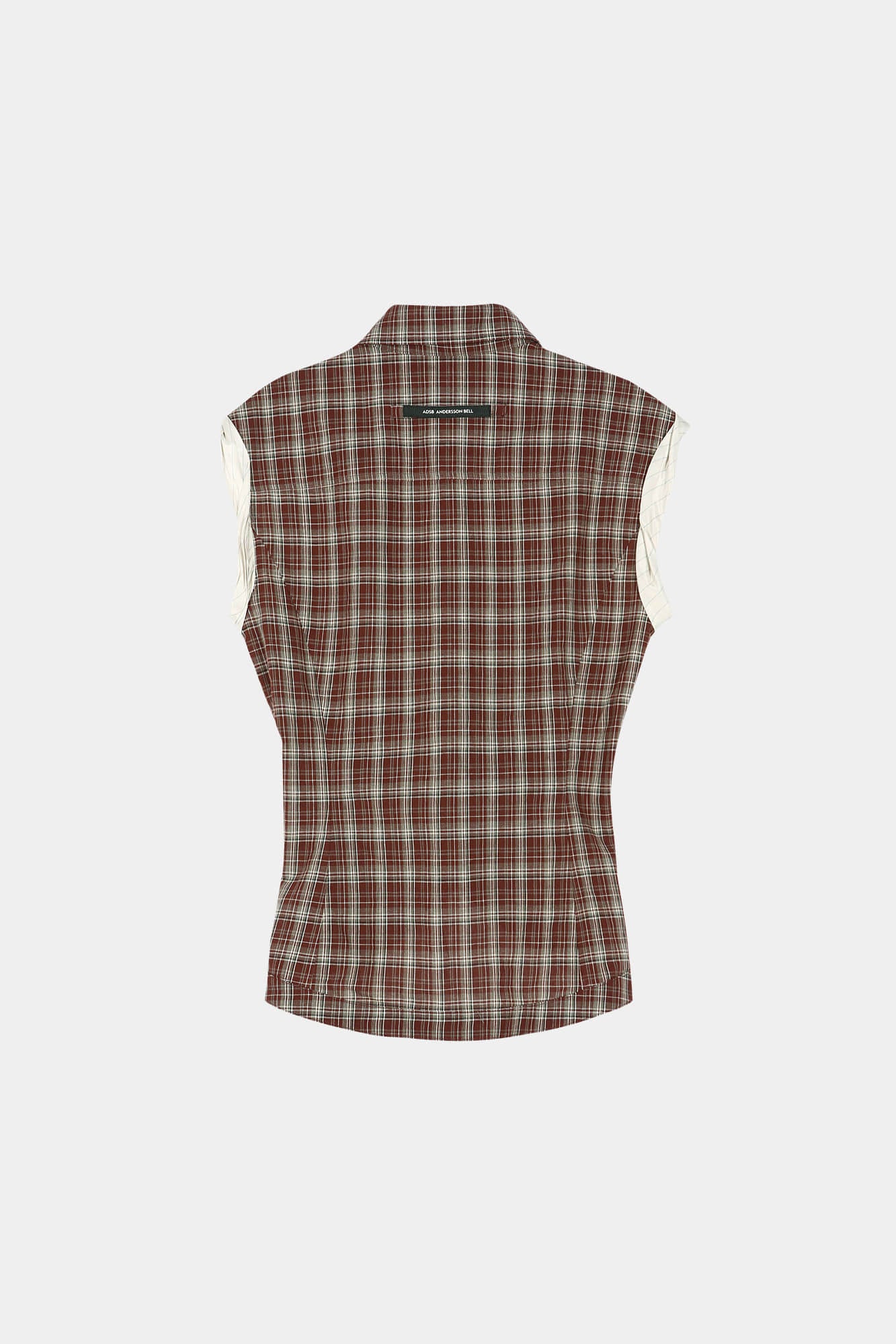 Andersson Bell - [Pre-Order – Ships June 8] Check Sleeveless Shirt (Brown) product image 10 | TRAB K-Fashion Australia