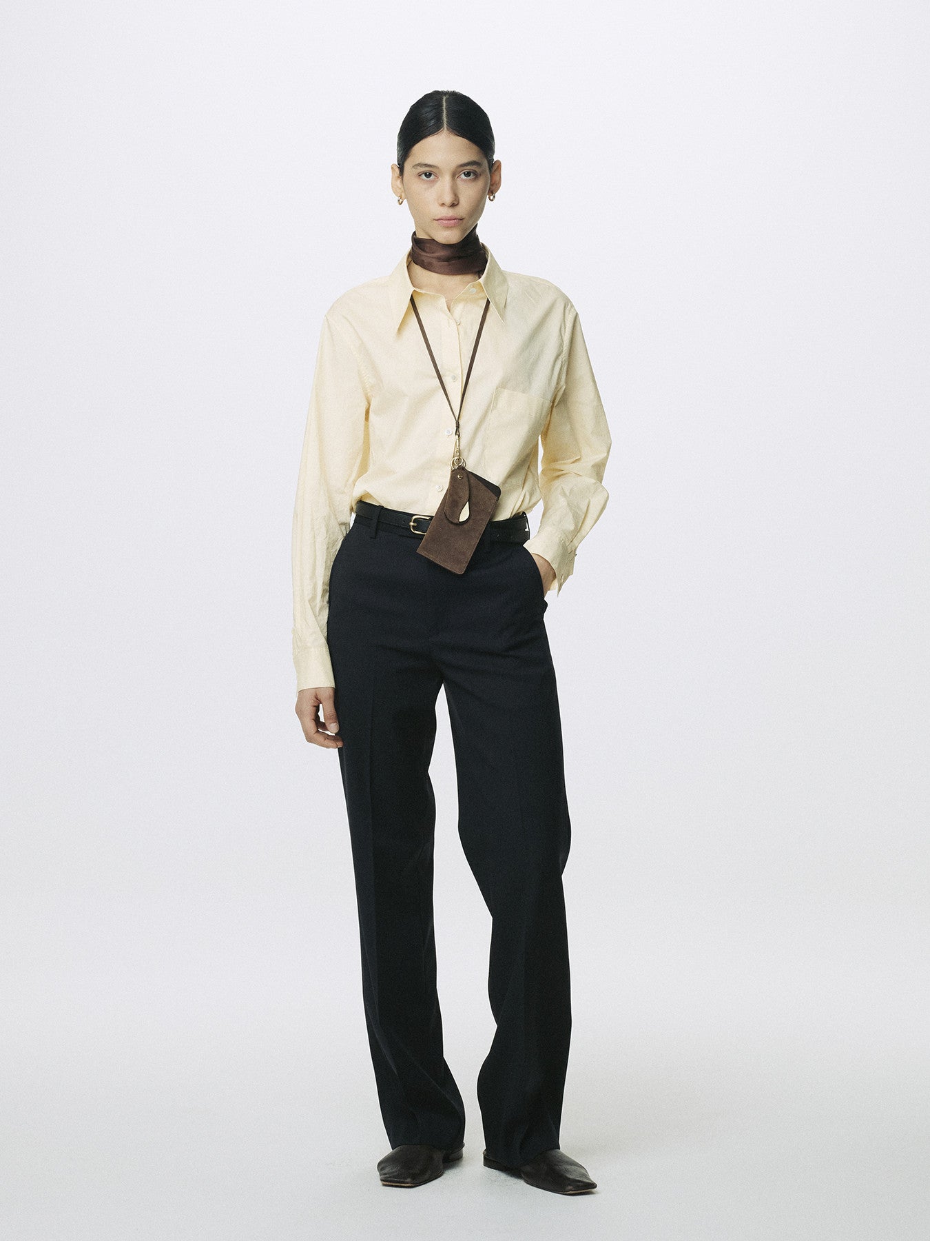 Tonywack - Wool Tailored Straight Trousers (Midnight) product image 1 | TRAB K-Fashion Australia