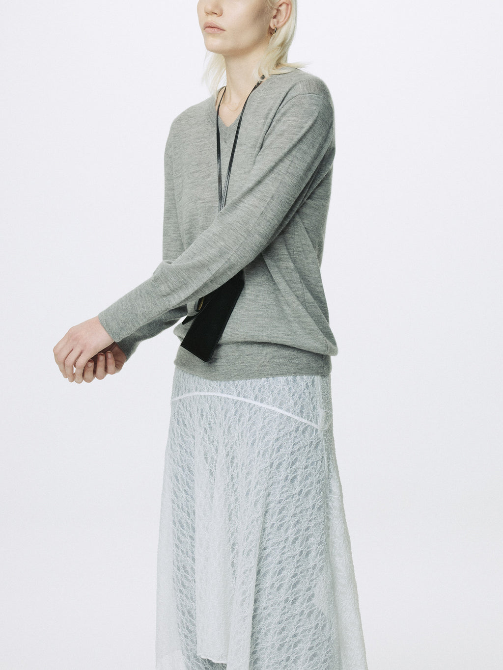 Tonywack - Lace Draped Skirt (Off White) product image 4 | TRAB K-Fashion Australia