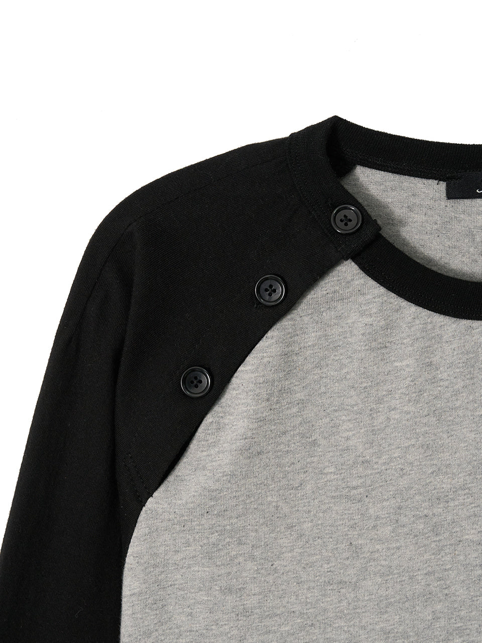 Kijun - Button Open Raglan Tee (Black) product image 11 | TRAB K-Fashion Australia