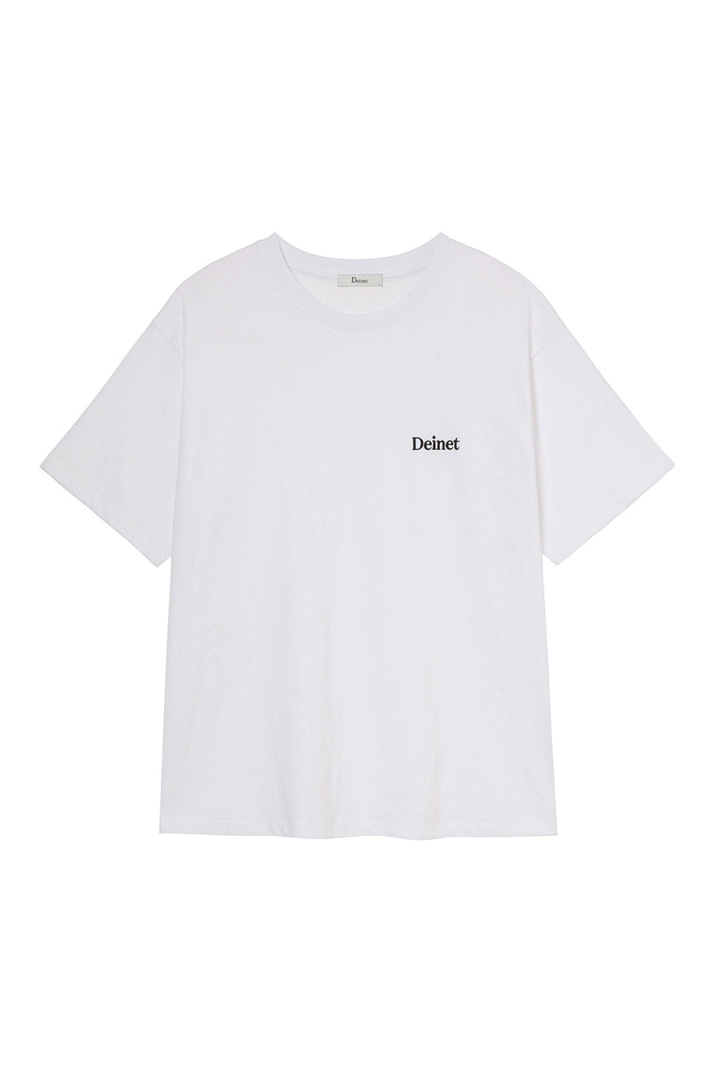 Deinet - Logo Embroidery Oversized T-Shirt (White) product image 1 | TRAB K-Fashion Australia