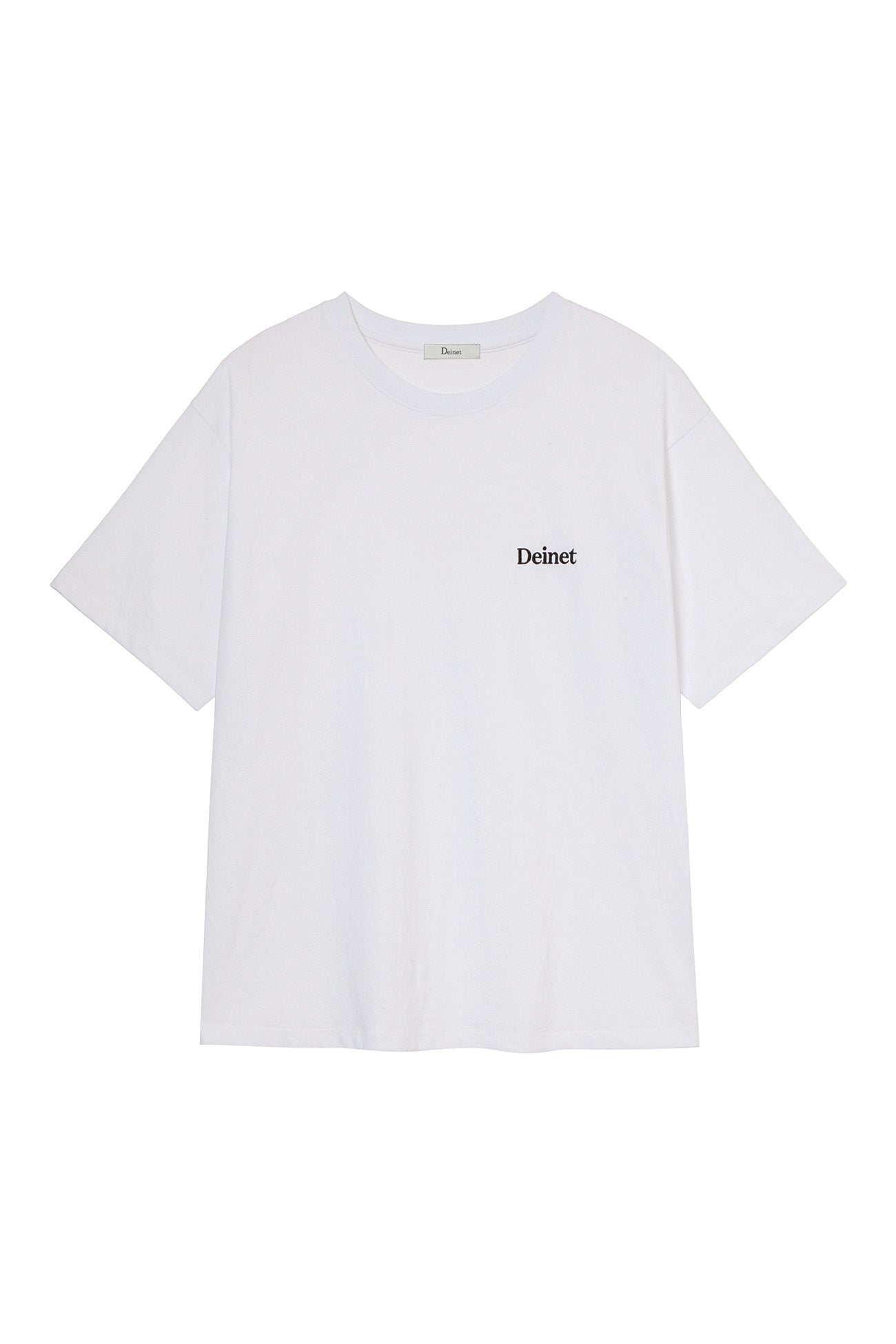 Deinet - Logo Embroidery Oversized T-Shirt (White) product image 1 | TRAB K-Fashion Australia