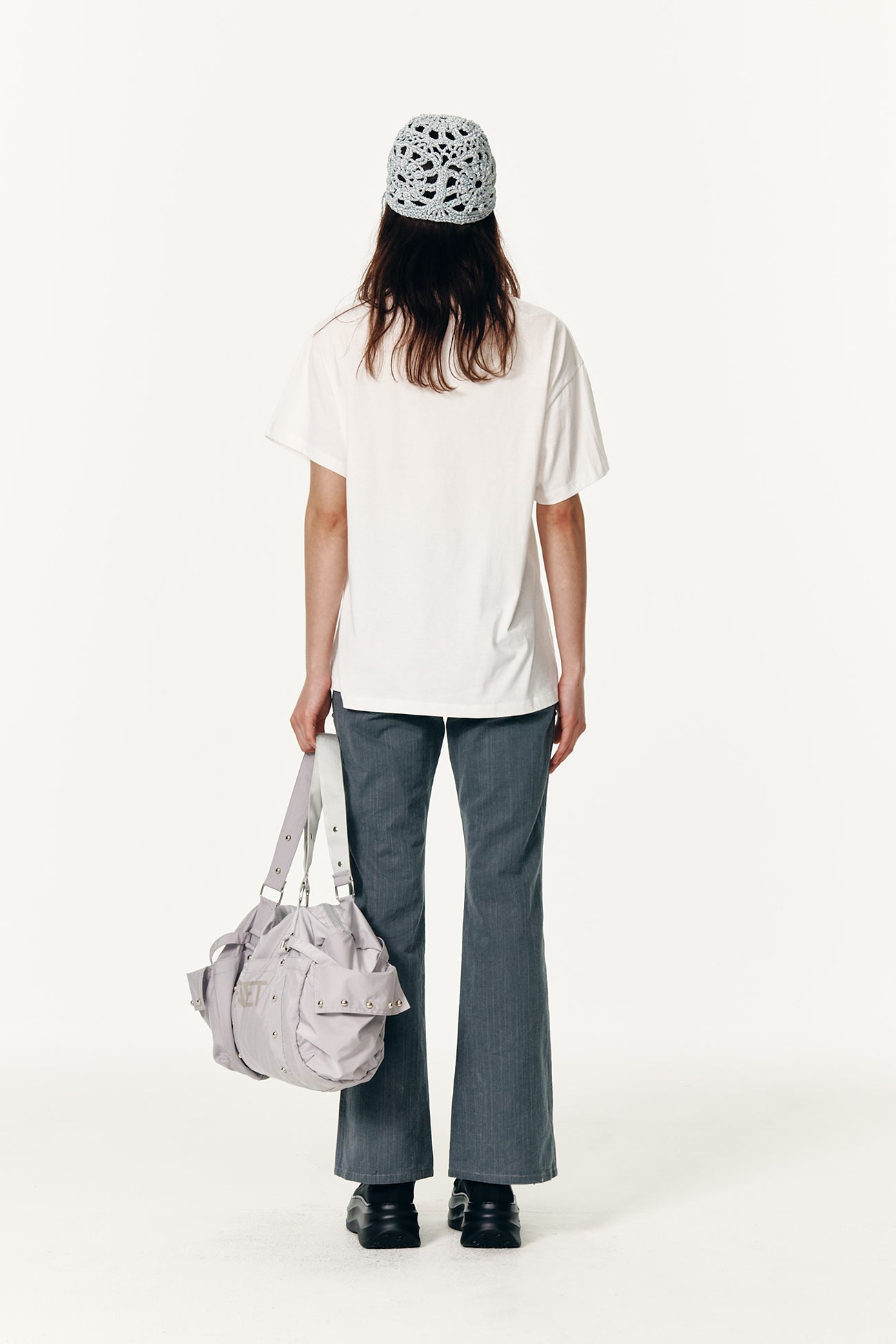 Deinet - Stud Line Damege Boots Cut Denim (Grey) product image 5 | TRAB K-Fashion Australia