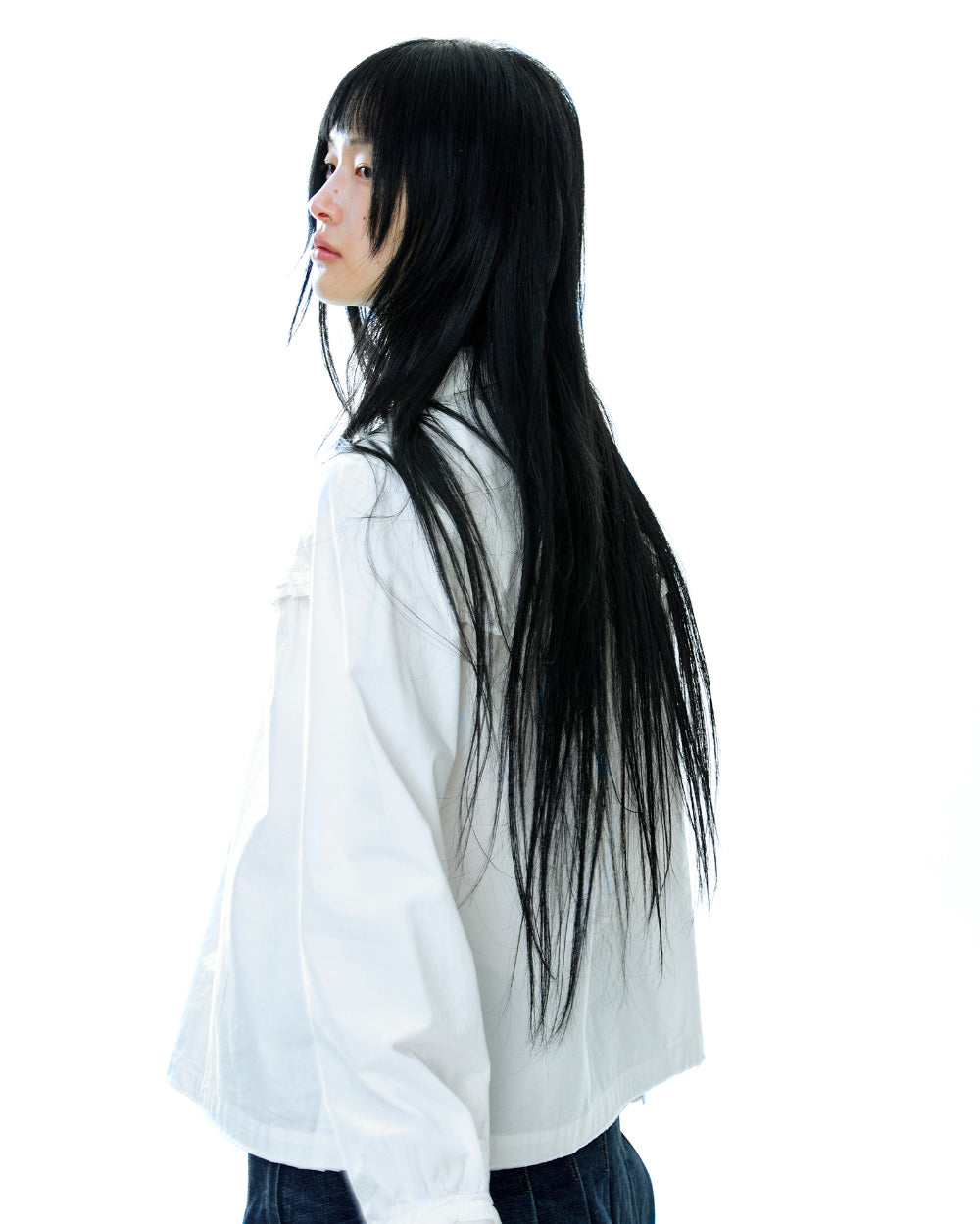 Coyseio - Rough Cut Frill Shirt (Ivory) product image 8 | TRAB K-Fashion Australia
