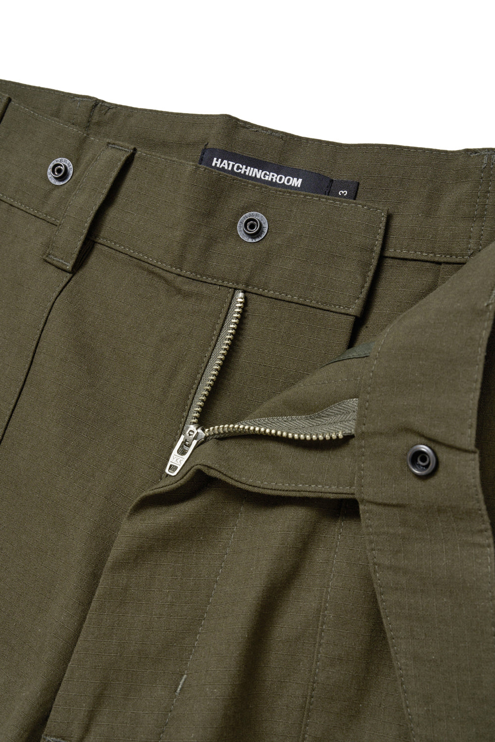 Hatchingroom - Fatigue Over Pants Ripstop Dark (Khaki) product image 5 | TRAB K-Fashion Australia