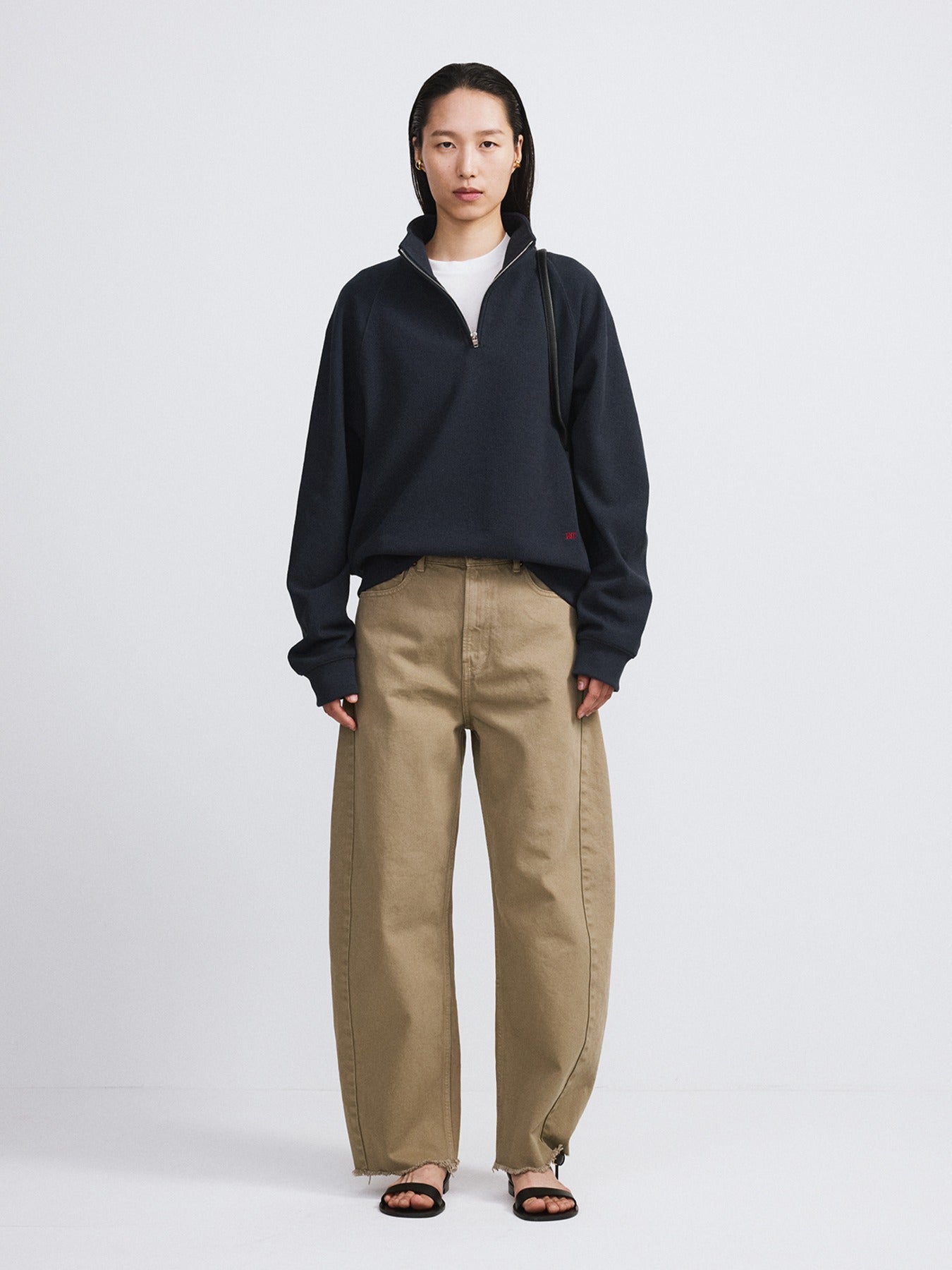 Recto - Rc Logo Half-Zip Sweatshirt (Navy) product image 1 | TRAB K-Fashion Australia