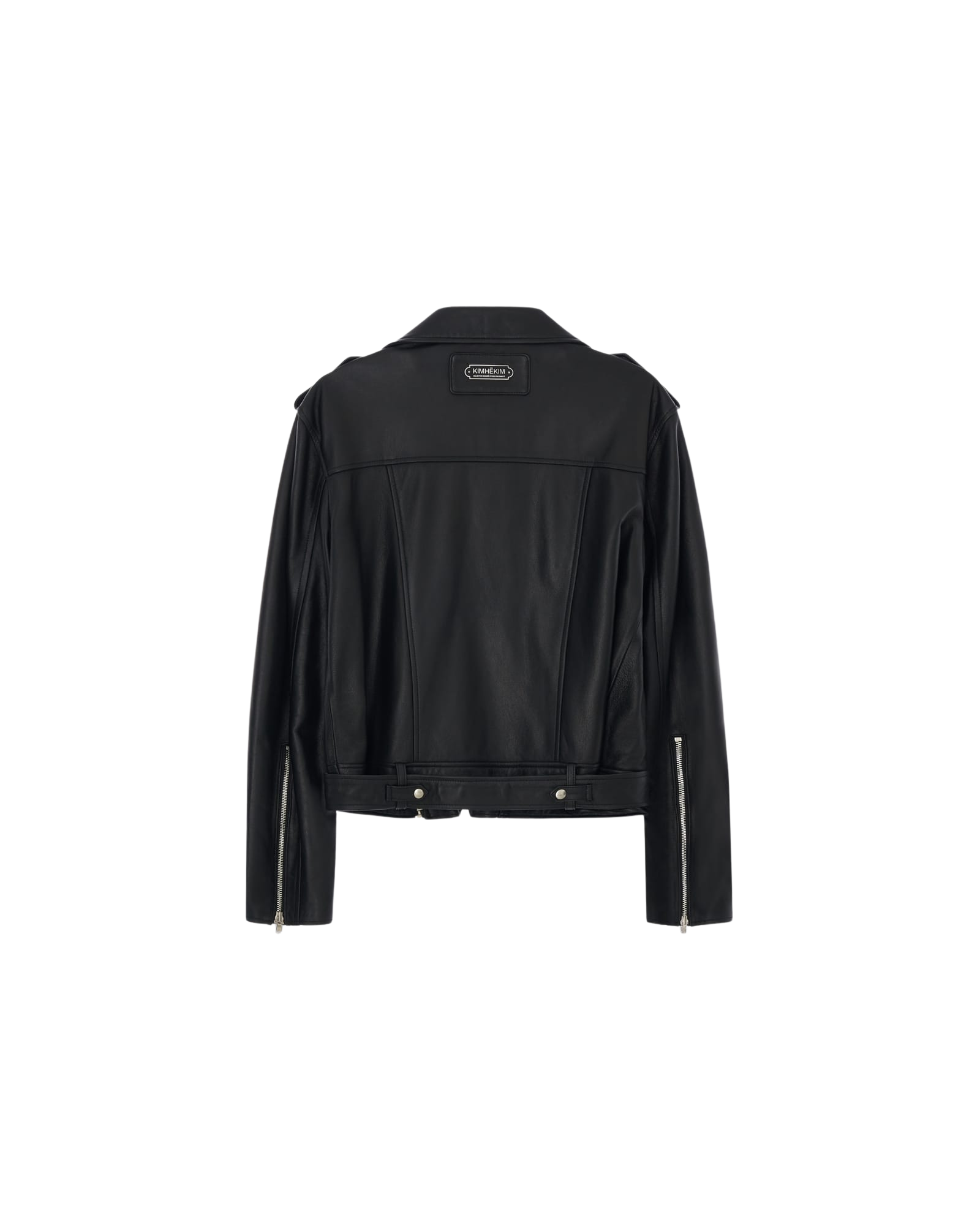 Kimhe Kim - Detachable Pearl Chain Leather Jacket (Black) product image 18 | TRAB K-Fashion Australia