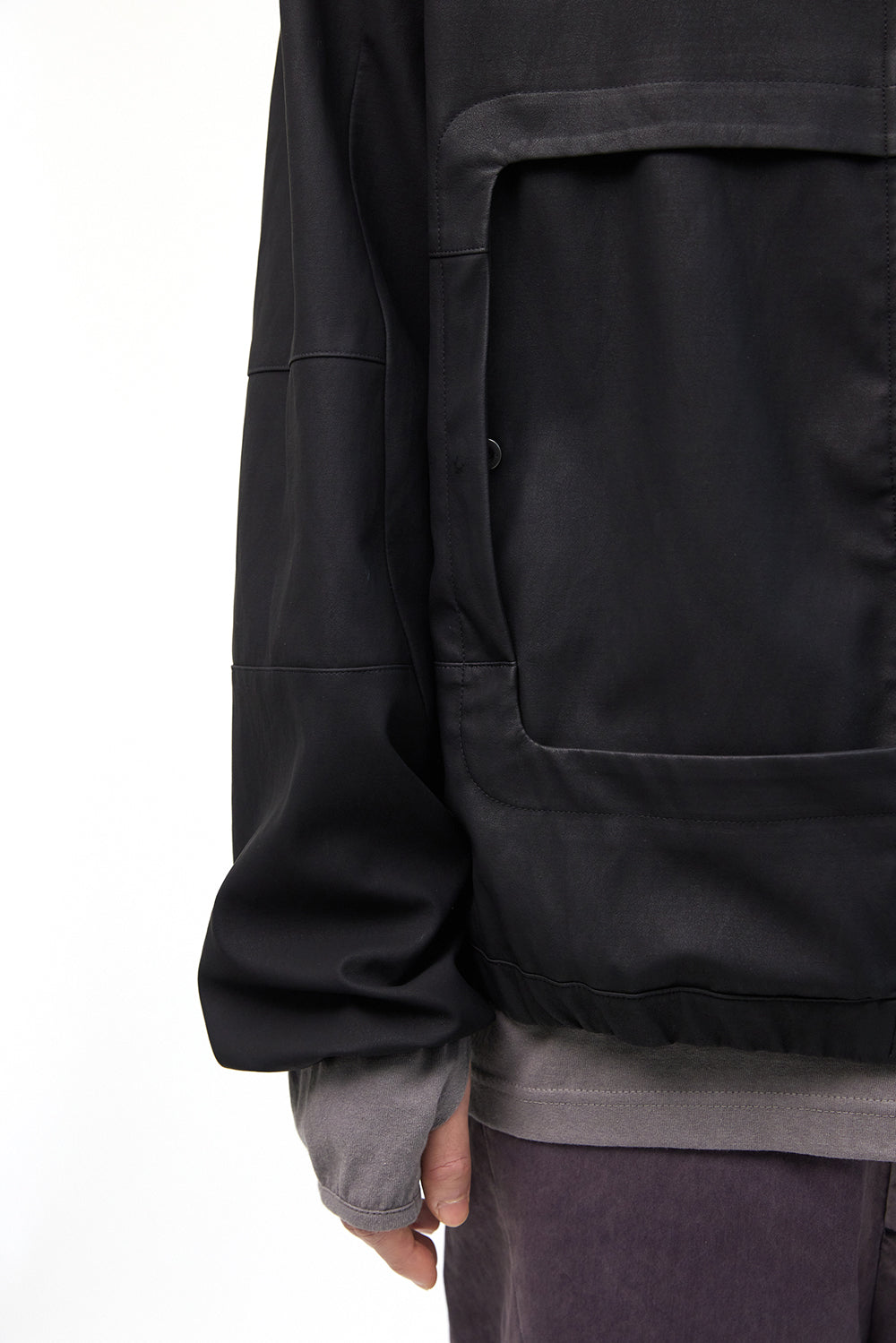 Hatchingroom - Square Jacket Faux Leather (Black) product image 11 | TRAB K-Fashion Australia