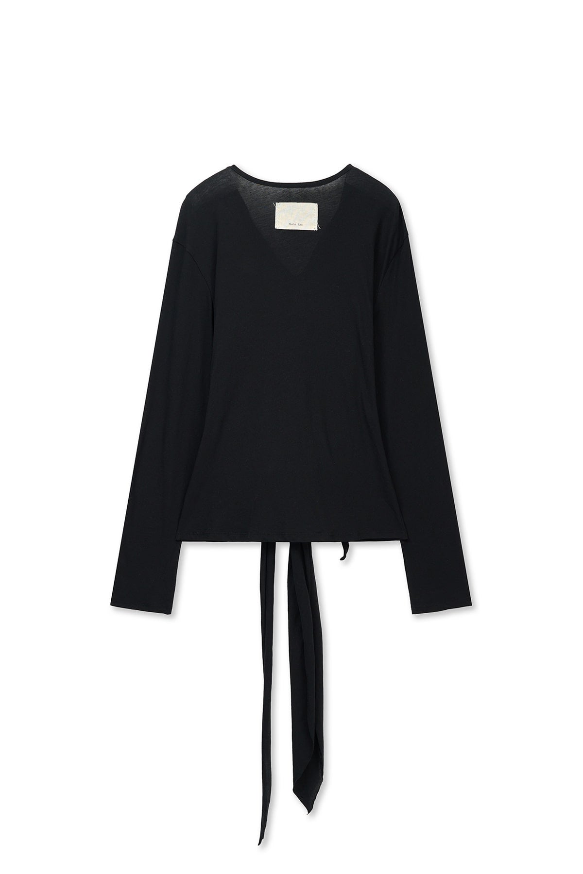 Matin Kim - Tied Drapery Top (Black) product image 2 | TRAB K-Fashion Australia
