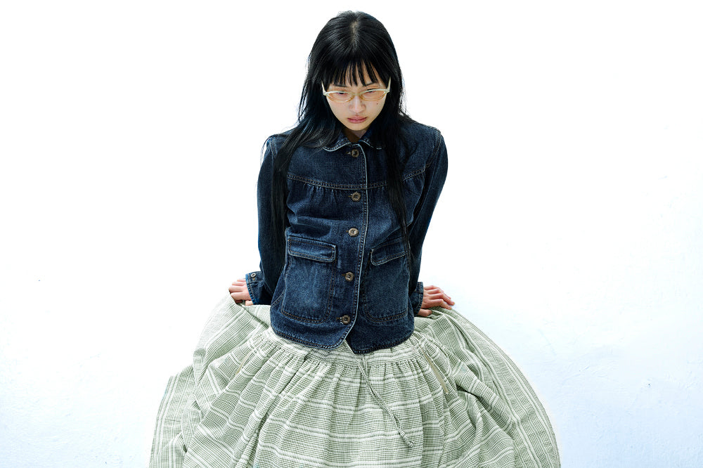 Coyseio - Wide Shirring Skirt (Light Green) product image 4 | TRAB K-Fashion Australia