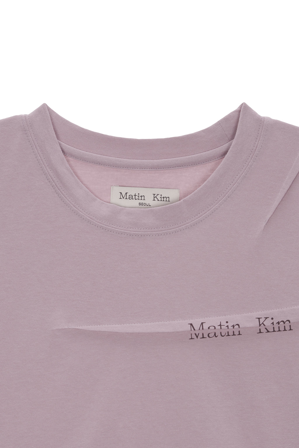 Matin Kim - Slit Pintuck Point Crop Top (Indian Pink) product image 3 | TRAB K-Fashion Australia
