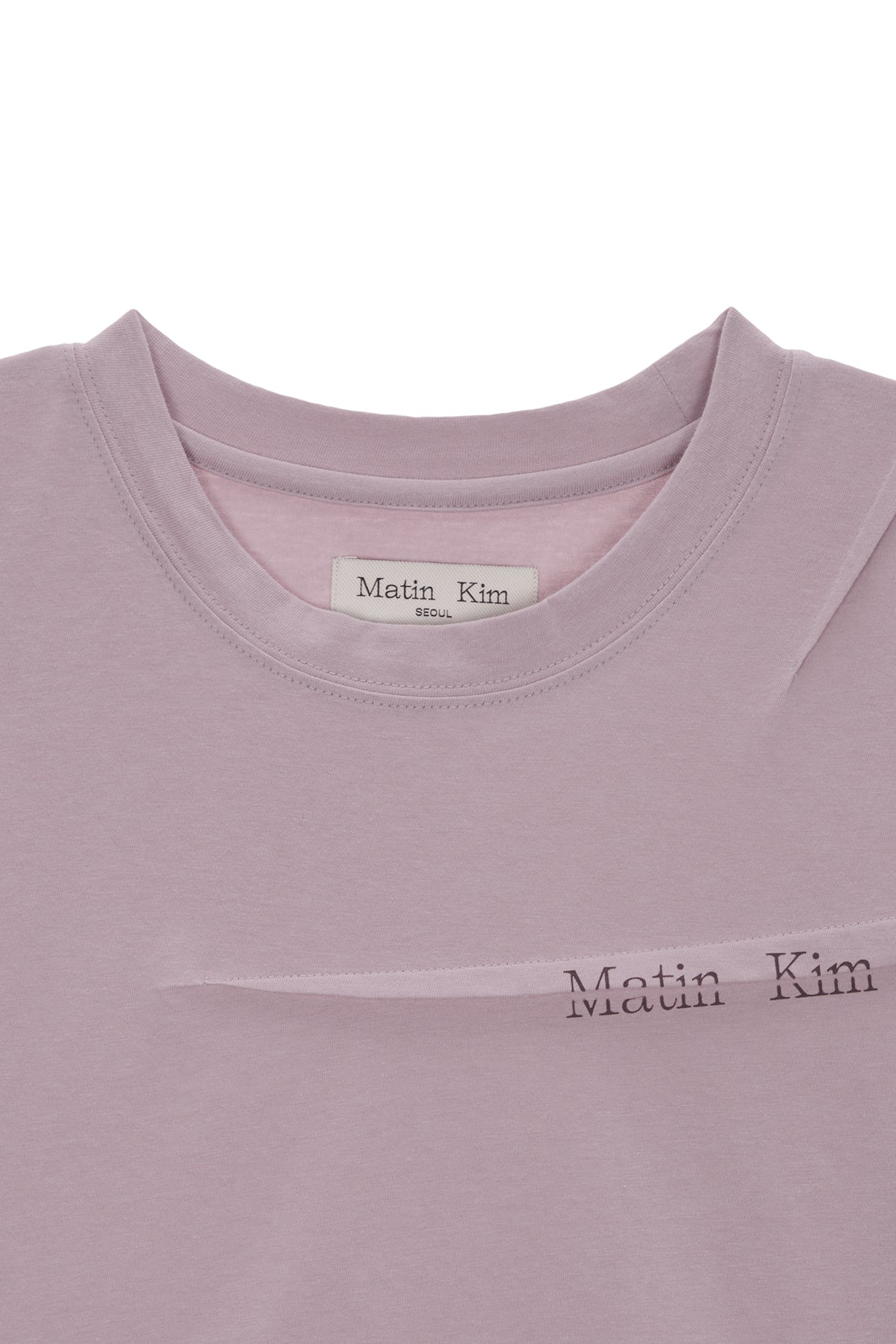 Matin Kim - Slit Pintuck Point Crop Top (Indian Pink) product image 3 | TRAB K-Fashion Australia