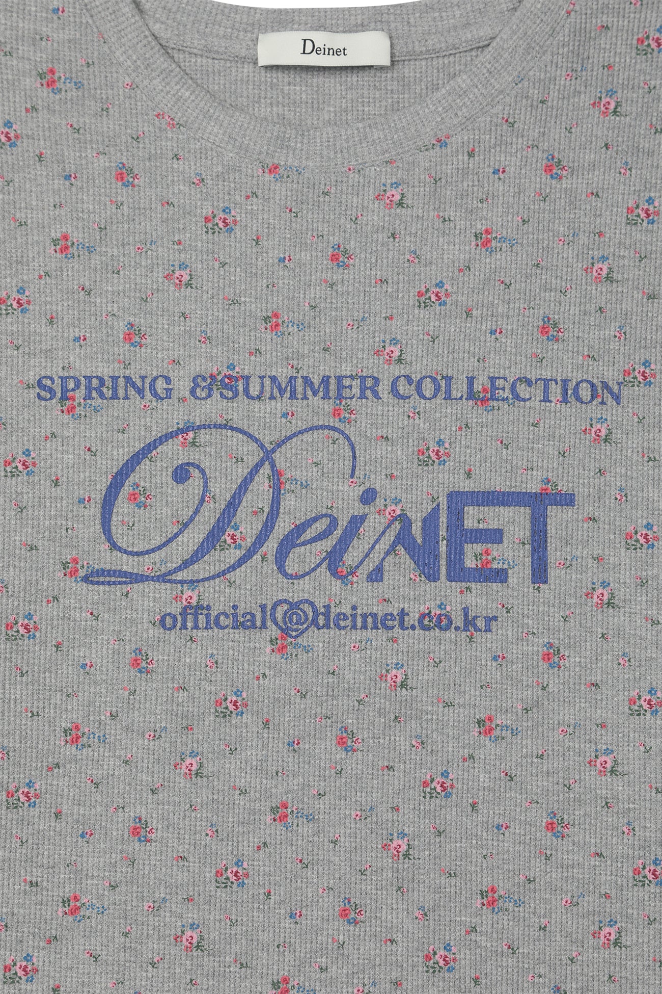 Deinet - Soft Waffle Flower T-Shirt (Melange Grey) product image 4 | TRAB K-Fashion Australia