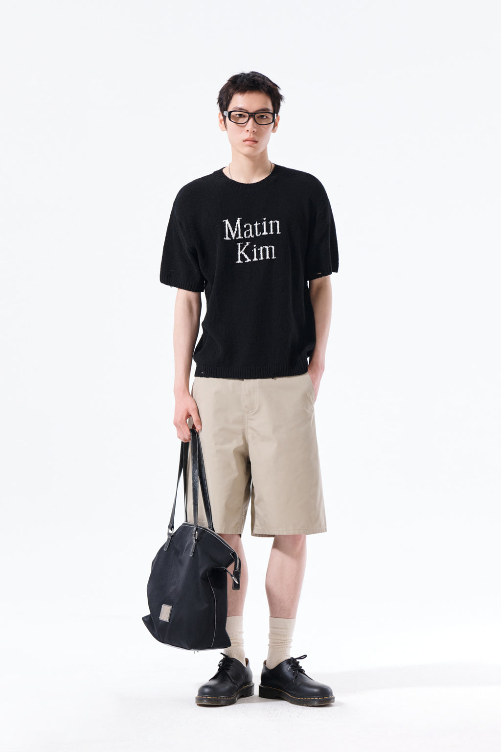 Matin Kim - Half Sleeve Logo Pullover (Black) product image 9 | TRAB K-Fashion Australia