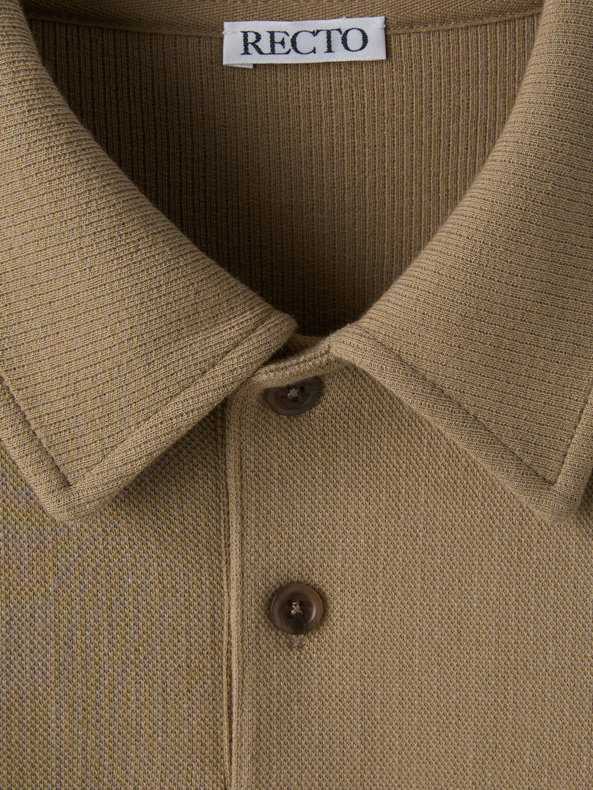 Recto - Slim Fit Pique Top (Khaki Beige) product image 7 | TRAB K-Fashion Australia