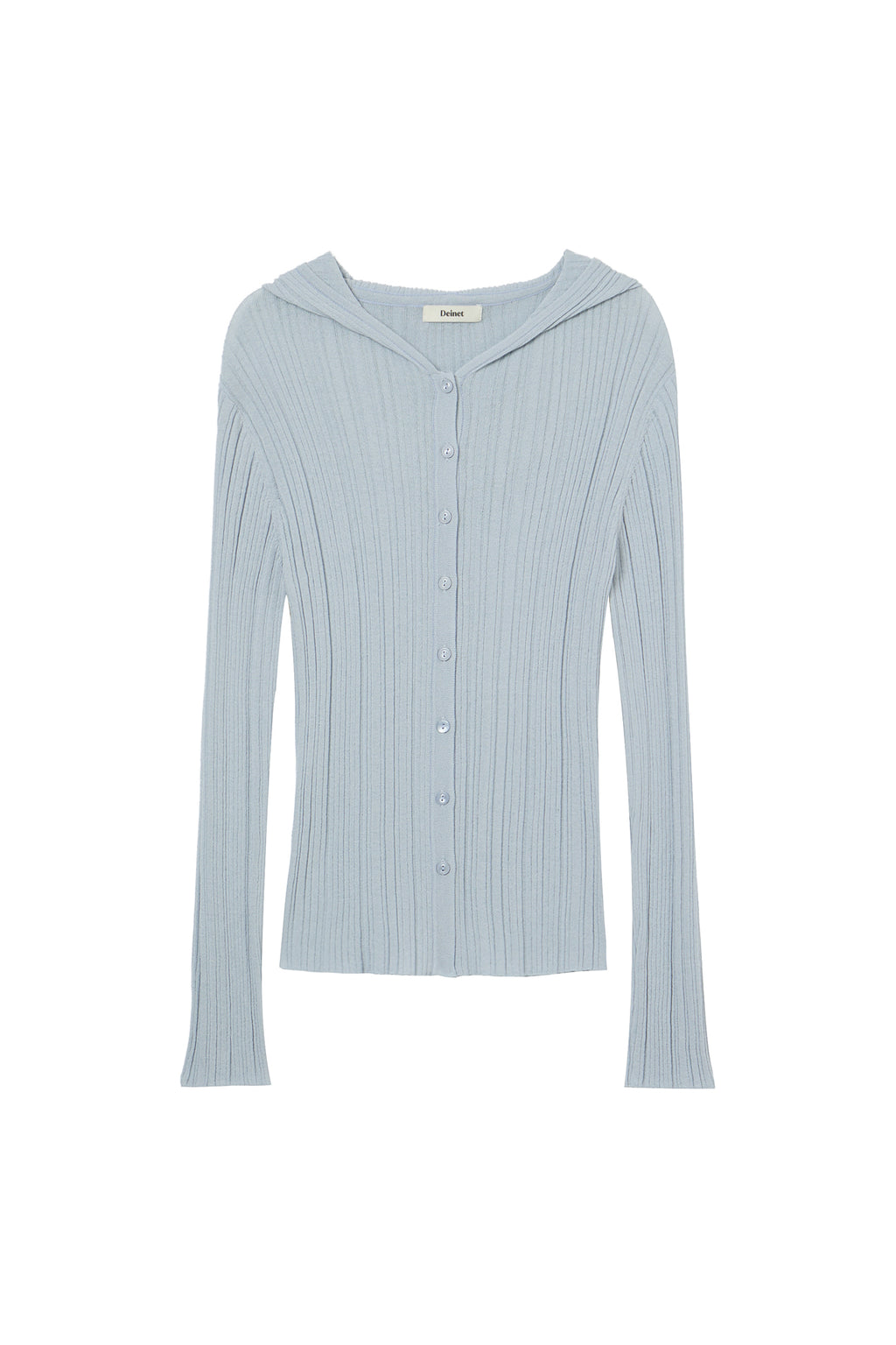 Deinet - Knit Button Hoodie Cardigan (Light Blue) product image 1 | TRAB K-Fashion Australia