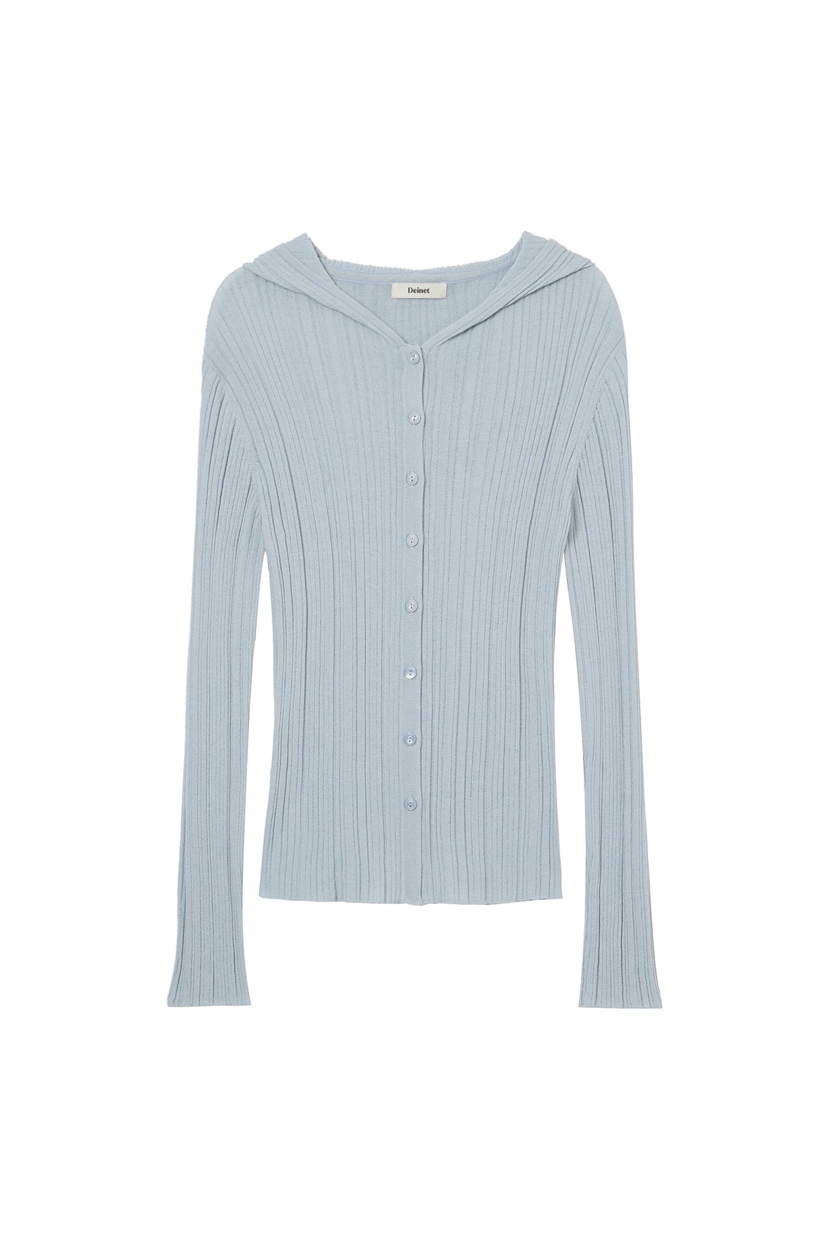 Deinet - Knit Button Hoodie Cardigan (Light Blue) product image 1 | TRAB K-Fashion Australia