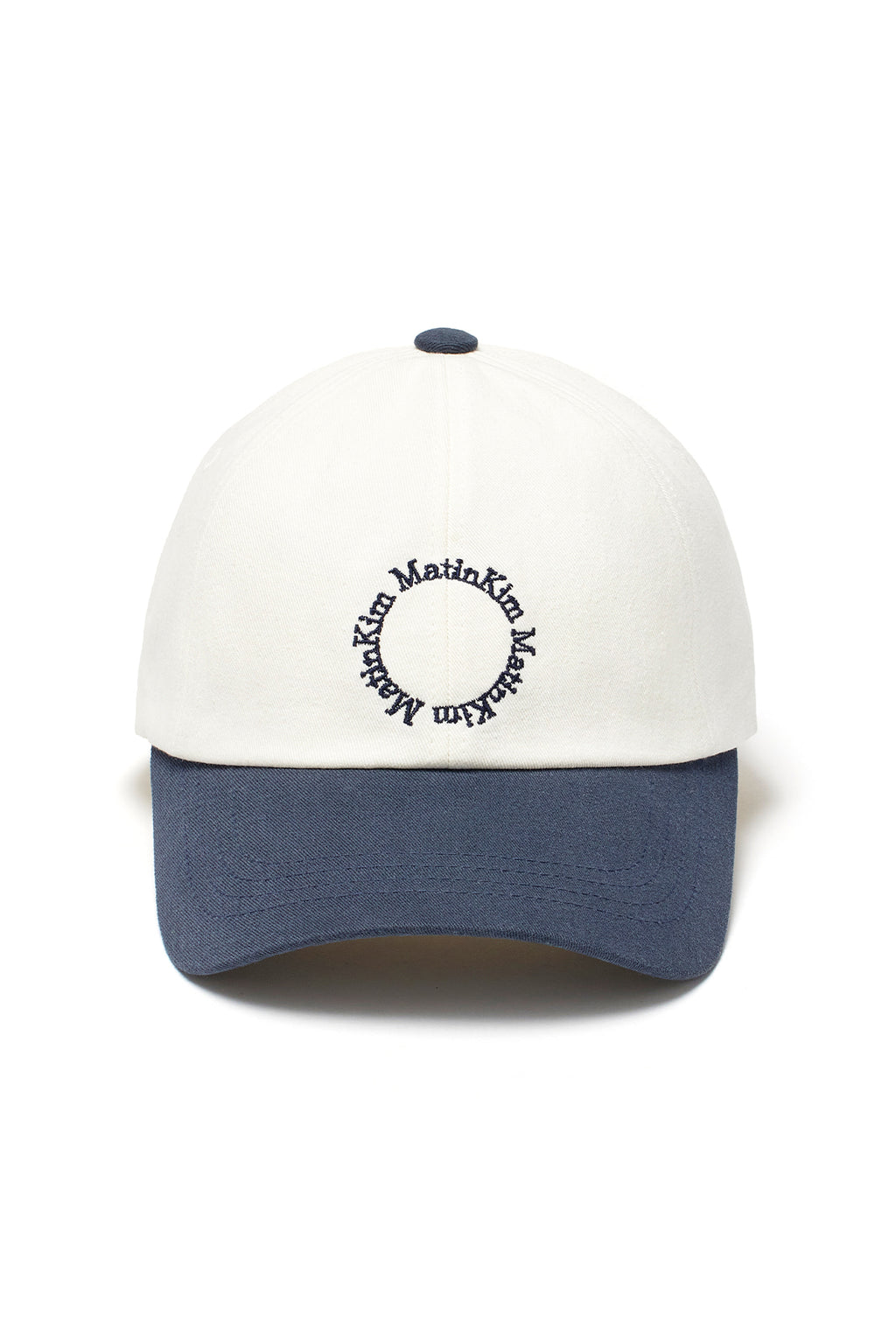 Matin Kim - Two Tone Circle Logo Ball Cap (Navy) product image 1 | TRAB K-Fashion Australia
