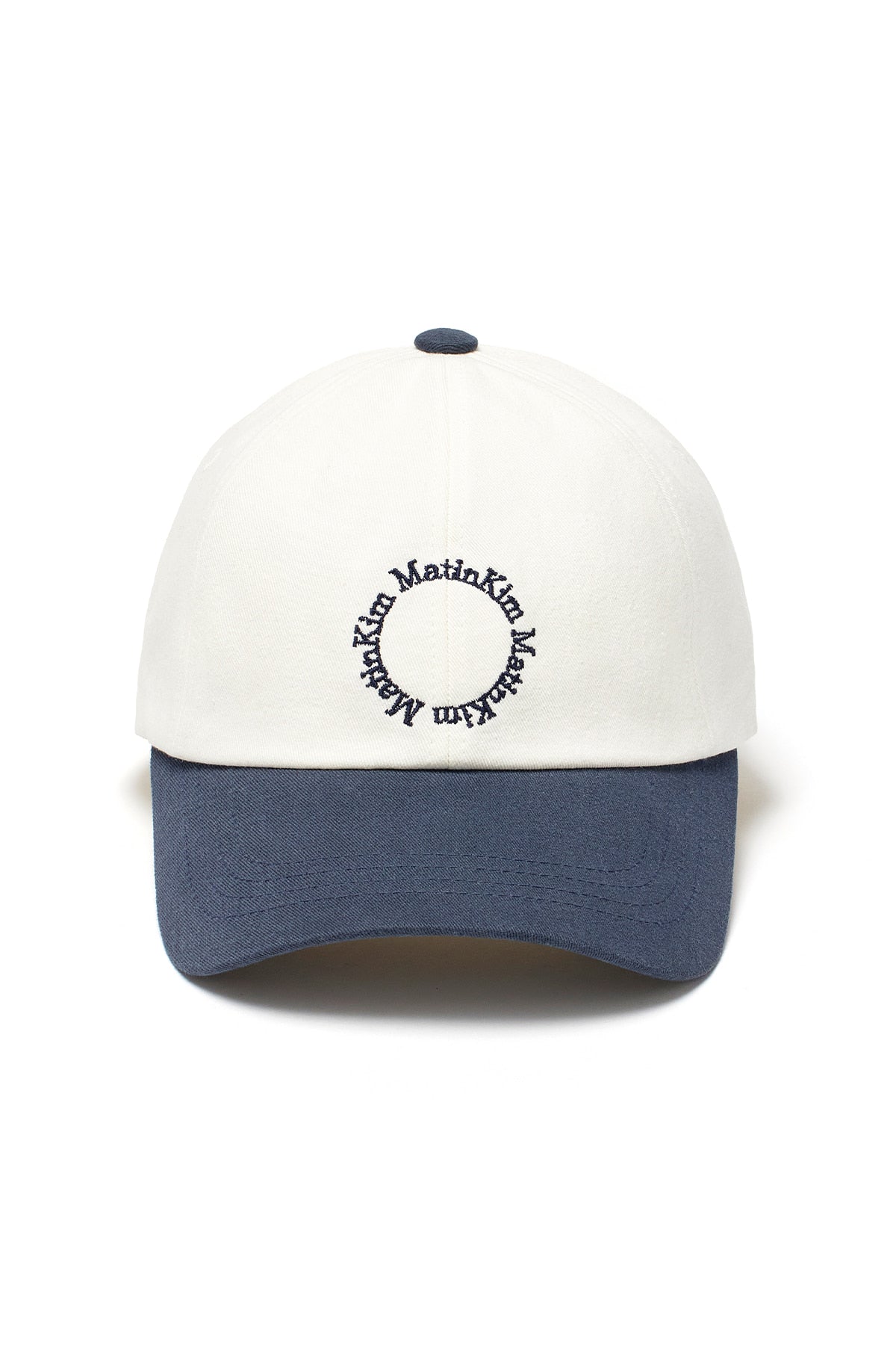 Matin Kim - Two Tone Circle Logo Ball Cap (Navy) product image 1 | TRAB K-Fashion Australia