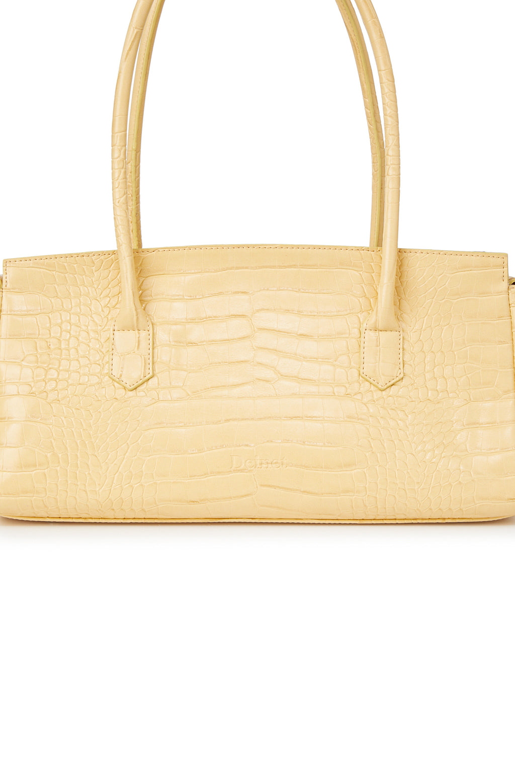 Deinet - Crocodile Pattern Two-Way Bag In Butter product image 7 | TRAB K-Fashion Australia