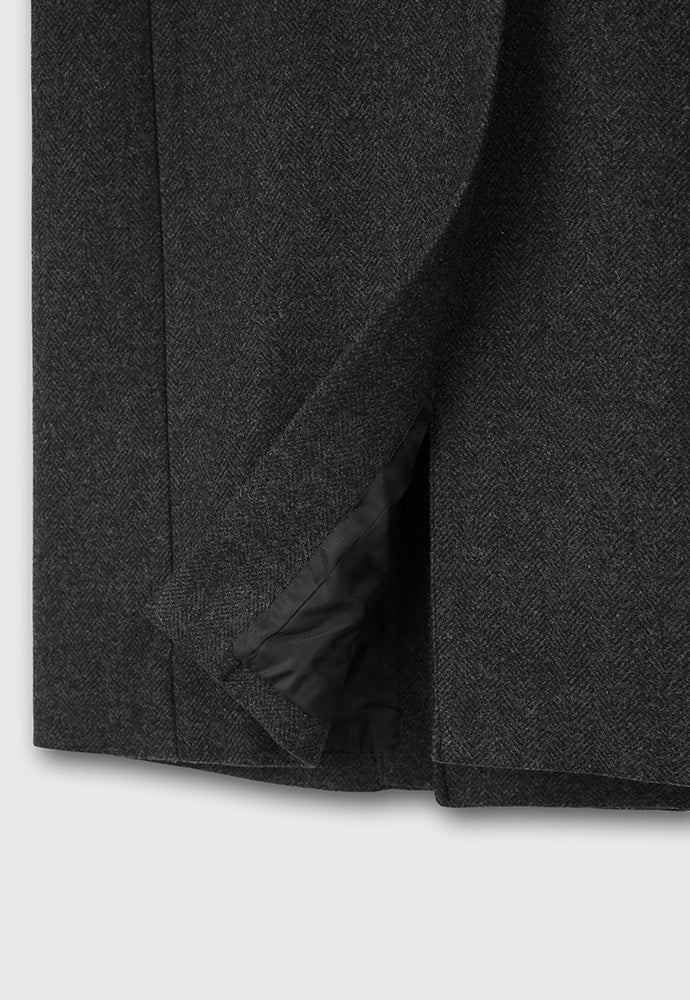 Tonywack - Herringbone Wool Double-Breasted Coat (Dark Herringbone) product image 14 | TRAB K-Fashion Australia