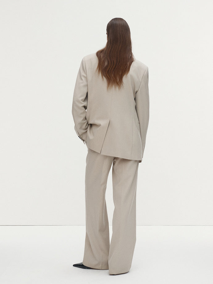 Tonywack - Wool Twill Double-Breasted Tailored Blazer (Ivory) product image 4 | TRAB K-Fashion Australia