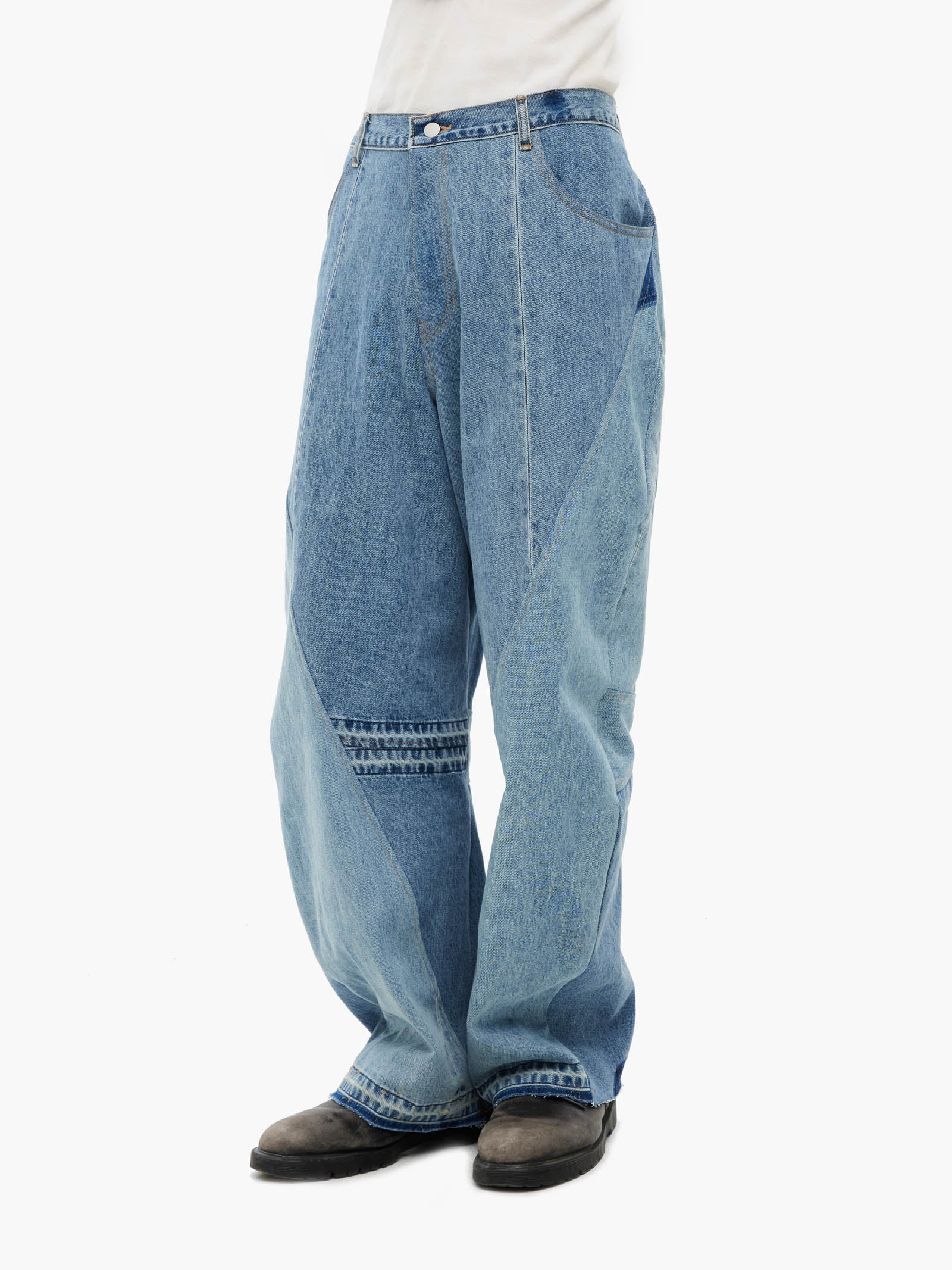 Jiyong Kim - Re-Worked Denim Pants (Blue) product image 4 | TRAB K-Fashion Australia