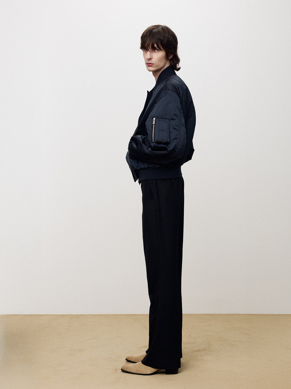 Tonywack - Recycled-Polyester Bomber Jacket (Navy) product image 3 | TRAB K-Fashion Australia