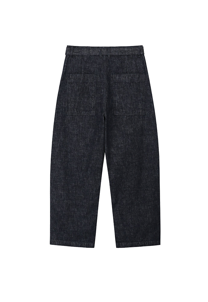 Art if acts - Belted Wide Denim Pants (Indigo) product image 8 | TRAB K-Fashion Australia
