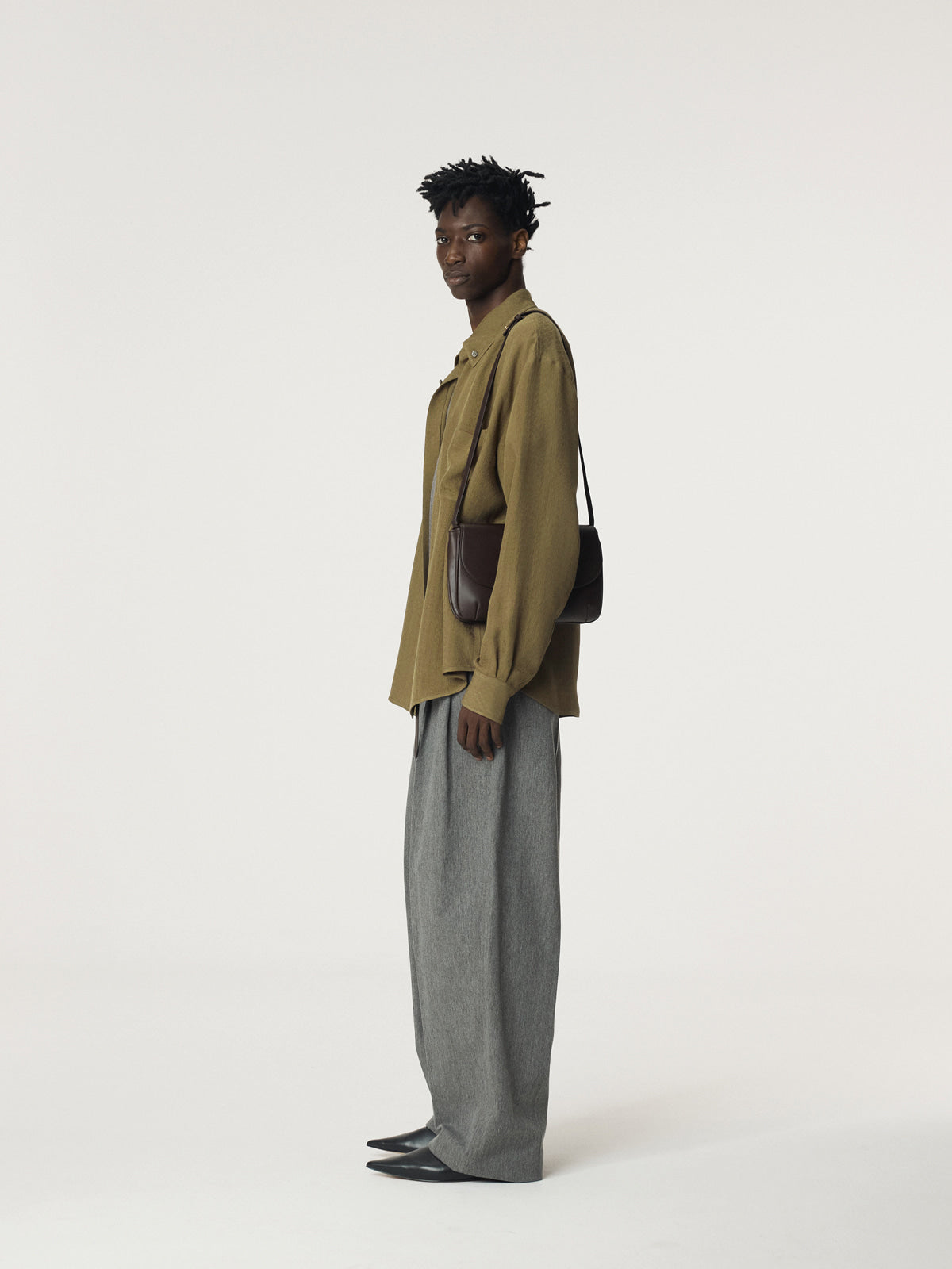 Recto - Vintage Jacquard Shirt (Khaki) product image 2 | TRAB K-Fashion Australia