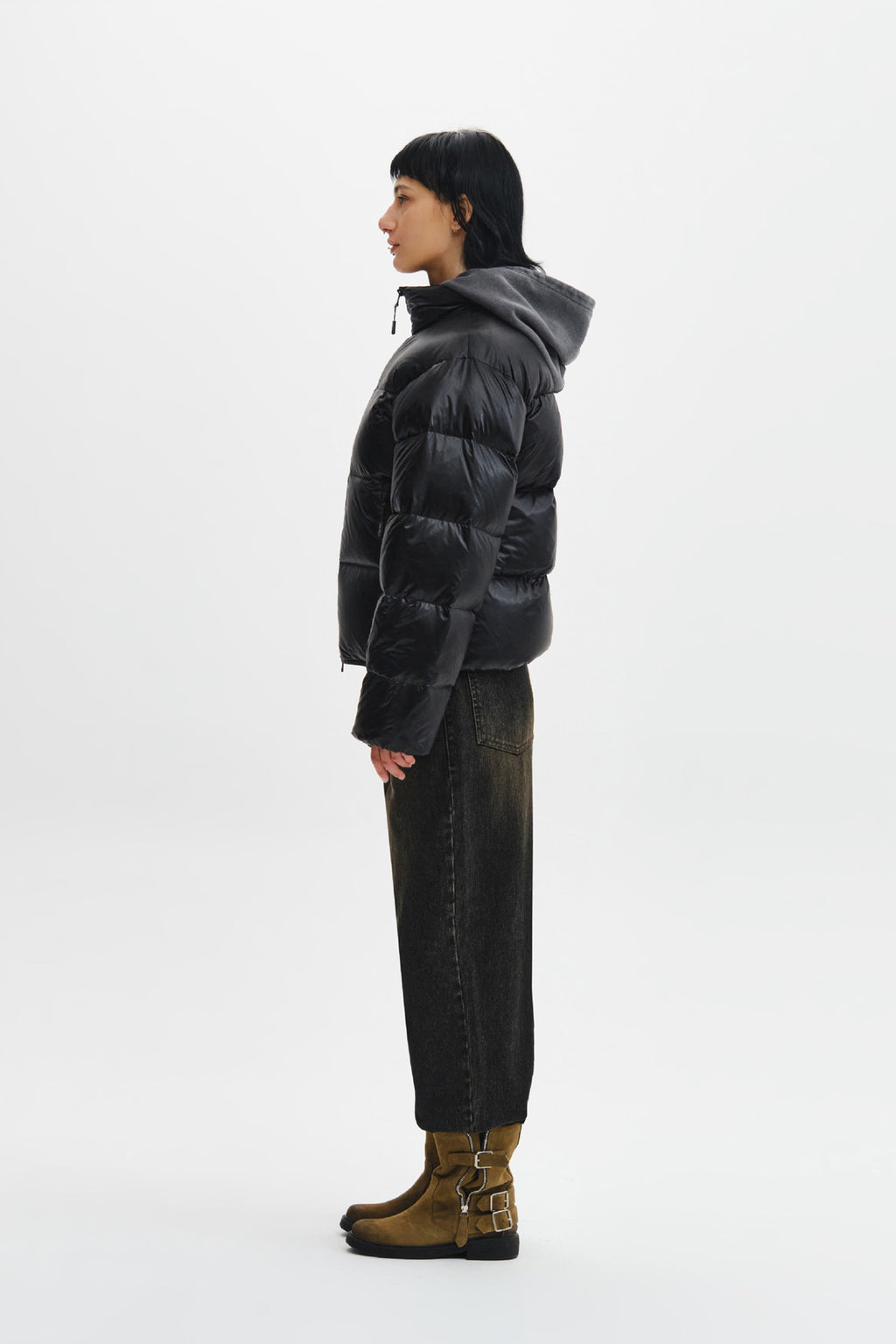 Matin Kim - Icon Logo Down Jumper (Black) product image 10 | TRAB K-Fashion Australia