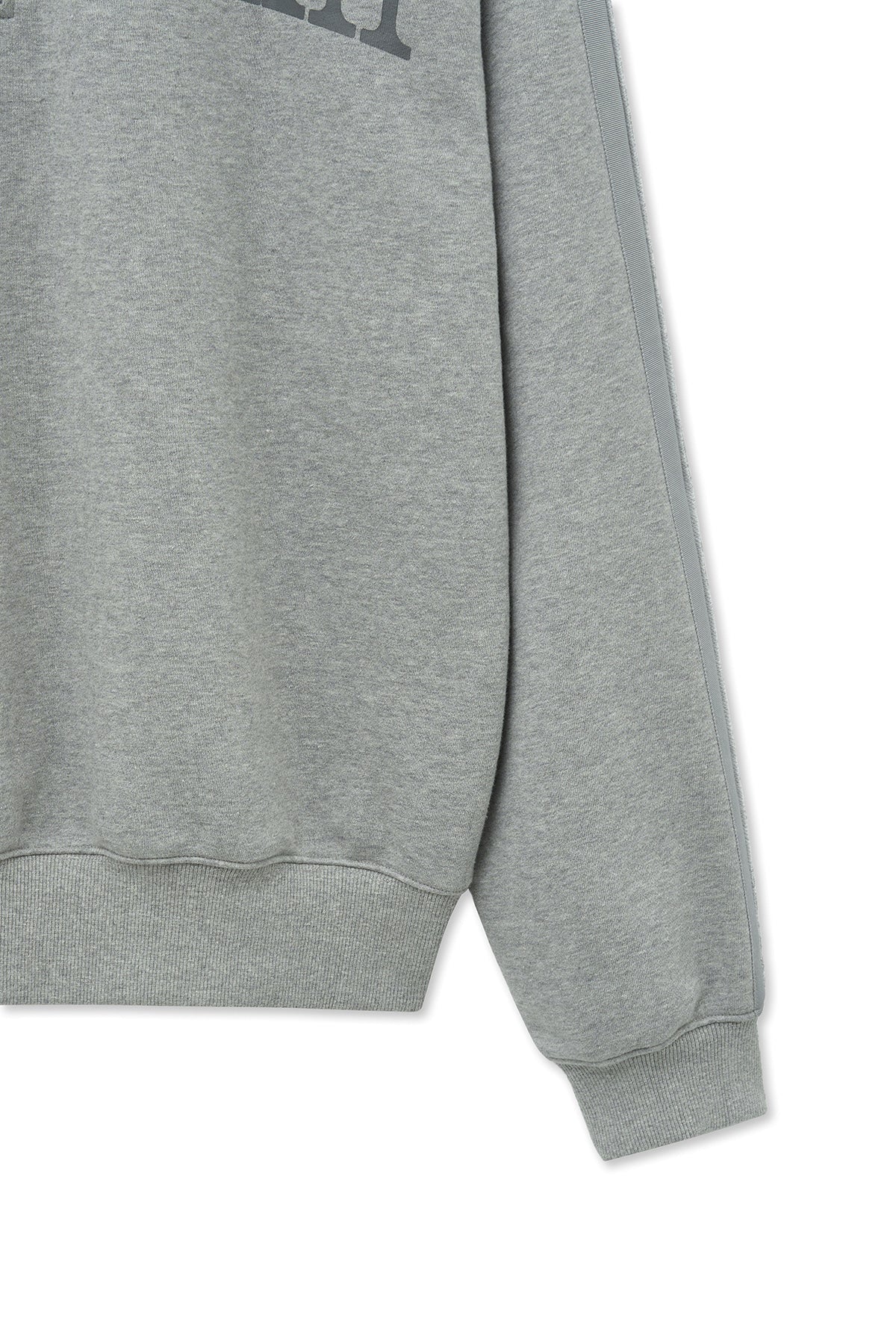 Matin Kim - Cut Out Half Zip Sweatshirt (Grey) product image 6 | TRAB K-Fashion Australia