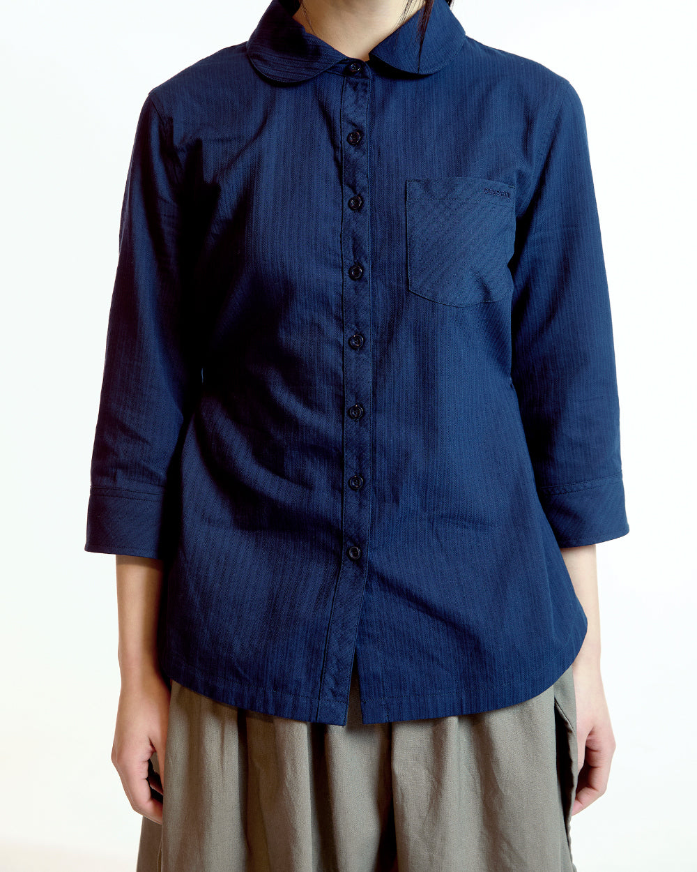 Coyseio - Round Collar Capri Shirt (Navy) product image 7 | TRAB K-Fashion Australia