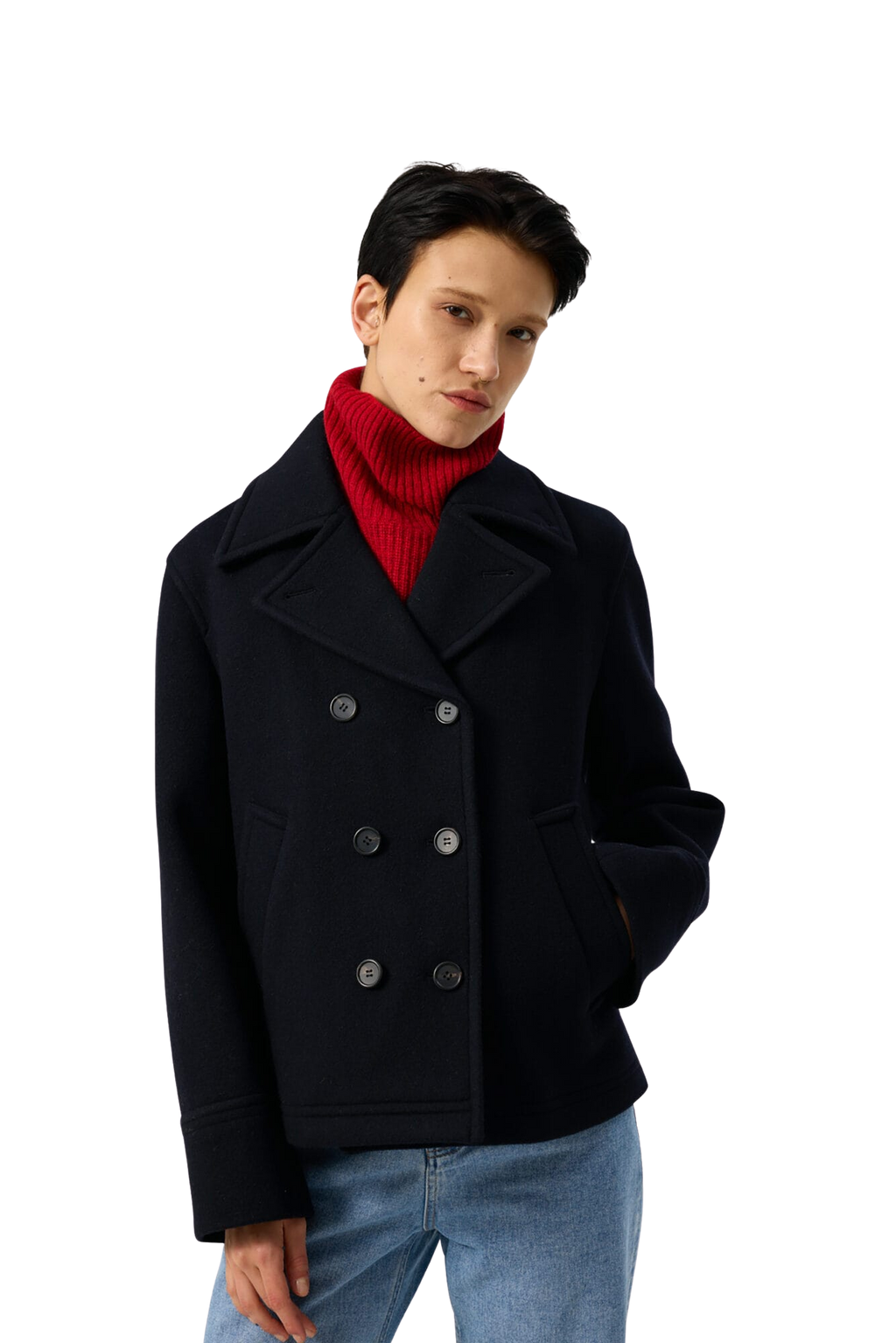 Kimhe Kim - Classic Pea Coat (Dark Navy) product image 7 | TRAB K-Fashion Australia