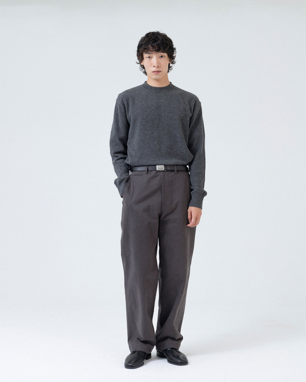 Brownyard - Extra Super Fine Crewneck Knit (Charcoal) product image 1 | TRAB K-Fashion Australia