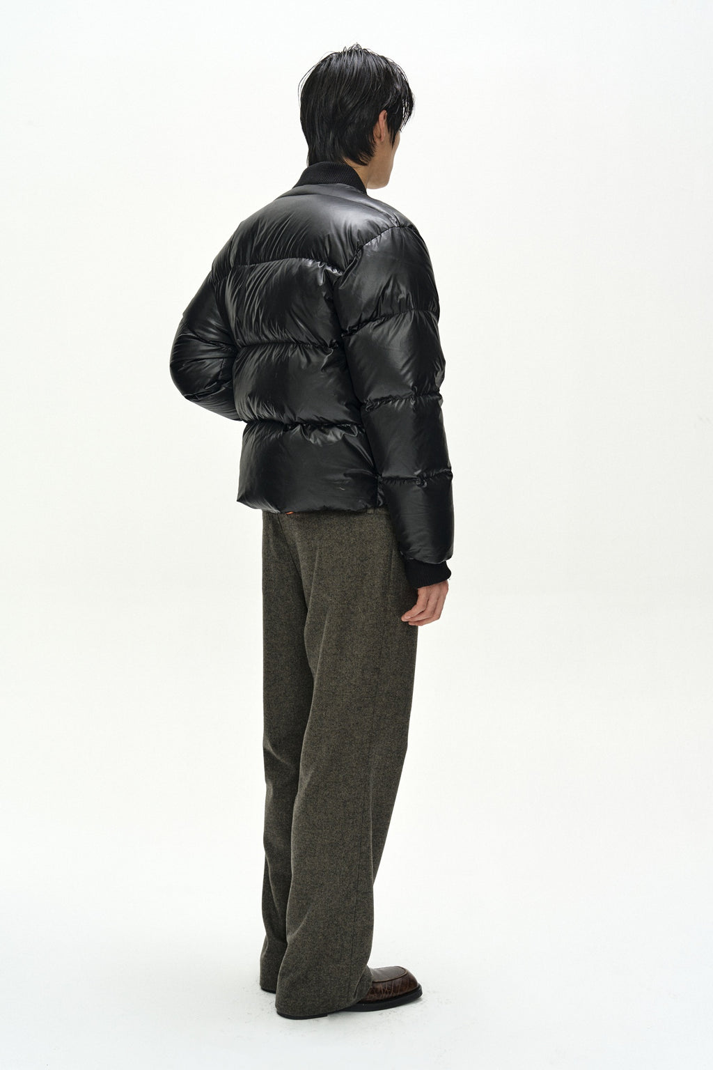 Andersson Bell - Unisex Bomber Layered Down Jacket (Black) product image 4 | TRAB K-Fashion Australia