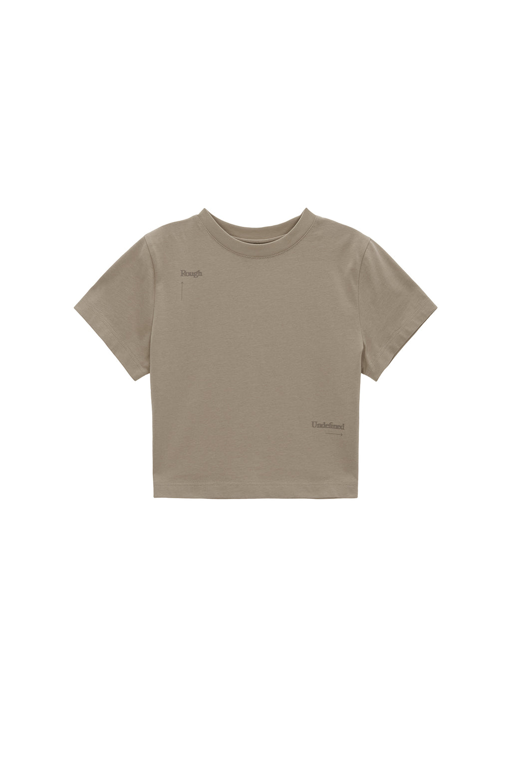 Matin Kim - Keyword Lettering Crop Top (Beige) product image 1 | TRAB K-Fashion Australia