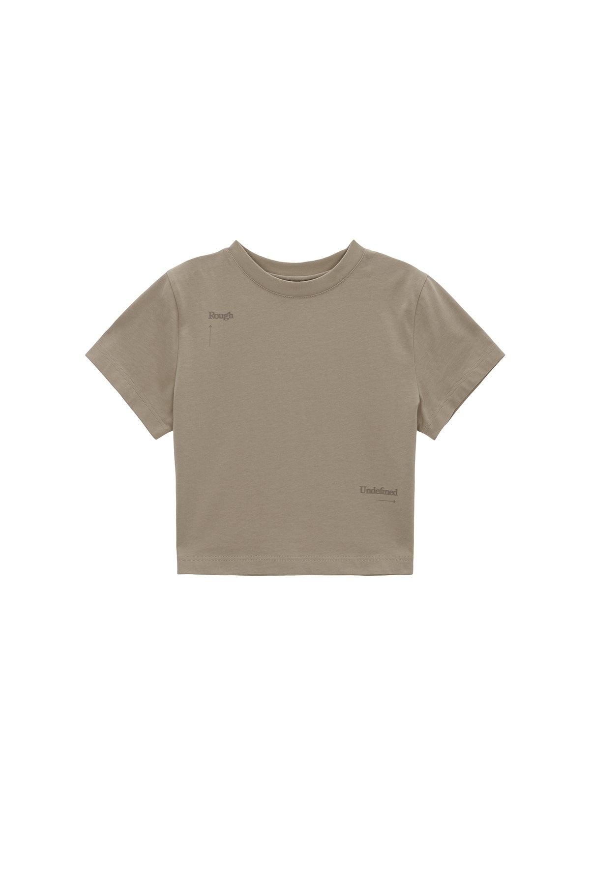 Matin Kim - Keyword Lettering Crop Top (Beige) product image 1 | TRAB K-Fashion Australia