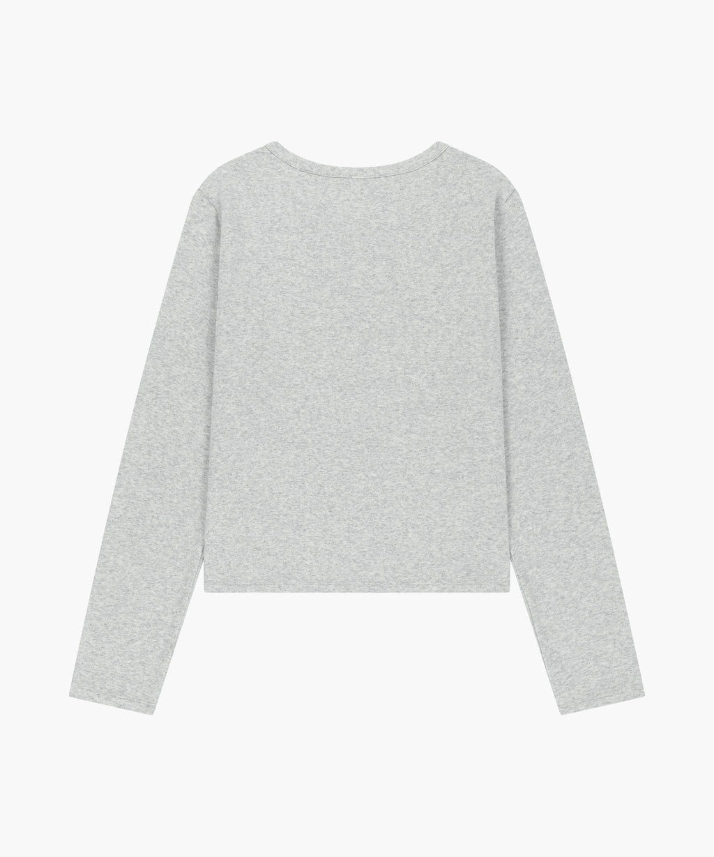 Marithe & Francois Girbaud - Basic Cotton Cardigan (Light Heather Gray) product image 6 | TRAB K-Fashion Australia