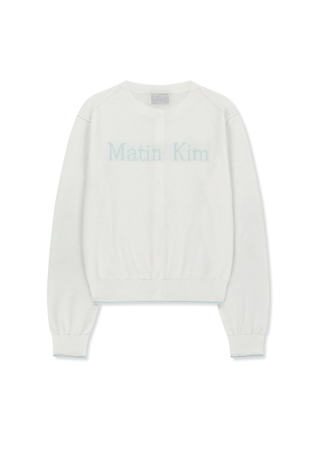 Matin Kim - Back Logo Sheer Cardigan (White) product image 2 | TRAB K-Fashion Australia