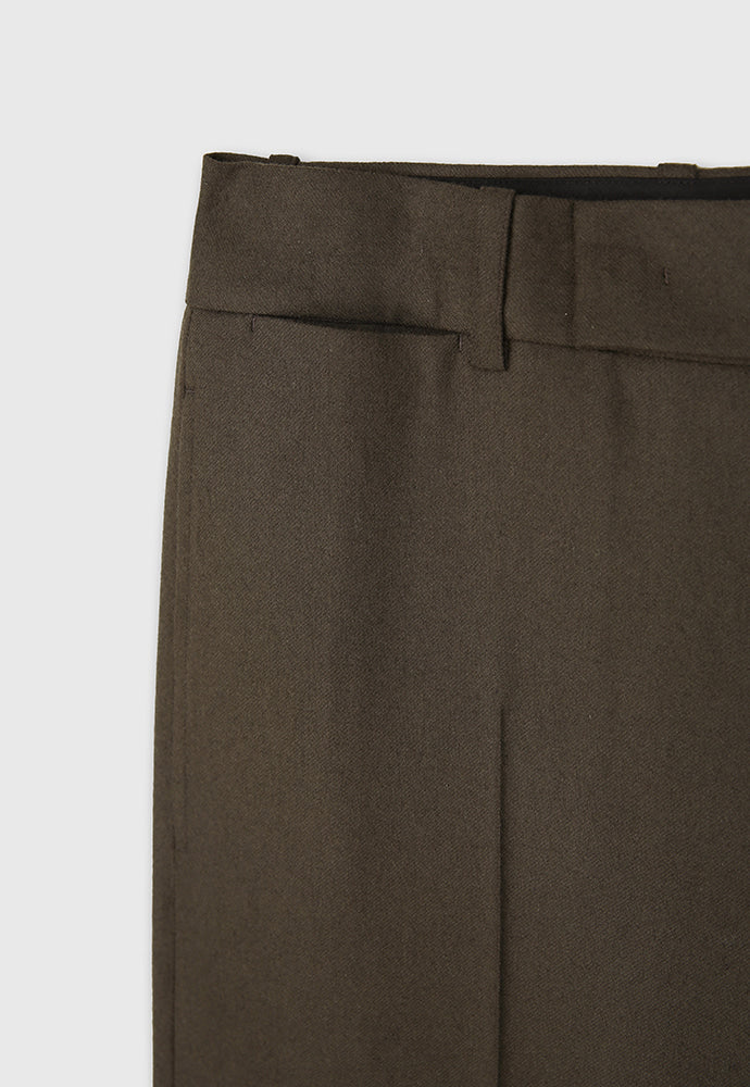 Tonywack - Wool And Cashmere Wide-Leg Trousers (Taupe Brown) product image 8 | TRAB K-Fashion Australia