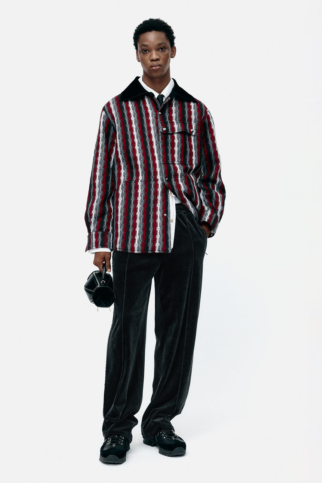 Andersson Bell - Unisex Velvet Track Pants (Black) product image 1 | TRAB K-Fashion Australia